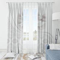Tonga White Sunday Fakame Window Curtain Tokelaufeletoa Kupesi