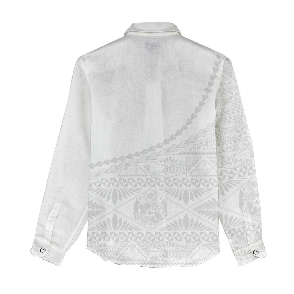 Tonga White Sunday Fakame Women Casual Shirt Tokelaufeletoa Kupesi