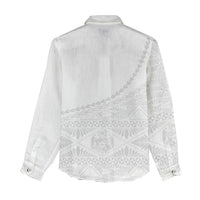 Tonga White Sunday Fakame Women Casual Shirt Tokelaufeletoa Kupesi