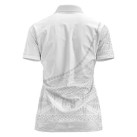 Tonga White Sunday Fakame Women Polo Shirt Tokelaufeletoa Kupesi