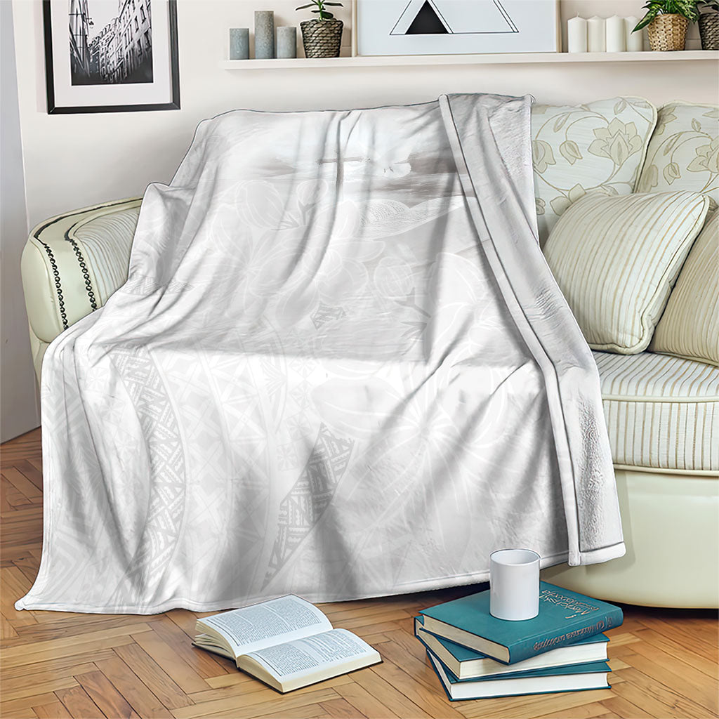 Niue White Sunday Tapu Fanau Blanket Fiti Pua Mix Hiapo Tapa