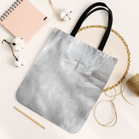 Niue White Sunday Tapu Fanau Tote Bag Fiti Pua Mix Hiapo Tapa