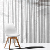 Niue White Sunday Tapu Fanau Window Curtain Fiti Pua Mix Hiapo Tapa