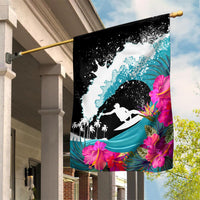 Hawaii Surfing Garden Flag Triple Crown Rides The Waves LT7 House Flag Black - Polynesian Pride