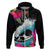 Hawaii Surfing Hoodie Triple Crown Rides The Waves LT7 Zip Hoodie Black - Polynesian Pride