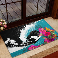 Hawaii Surfing Rubber Doormat Triple Crown Rides The Waves LT7 - Polynesian Pride