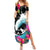 Hawaii Surfing Summer Maxi Dress Triple Crown Rides The Waves LT7 Women Black - Polynesian Pride