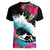 Hawaii Surfing Women V Neck T Shirt Triple Crown Rides The Waves LT7 - Polynesian Pride