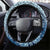 Samoa Siapo Mamanu Steering Wheel Cover Plumeria Navy Blue Motifs