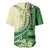 Samoa Siapo Mamanu Baseball Jersey Plumeria Emerald Motifs