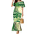 Samoa Siapo Mamanu Mermaid Dress Plumeria Emerald Motifs