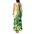 Samoa Siapo Mamanu Tank Maxi Dress Plumeria Emerald Motifs