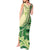 Samoa Siapo Mamanu Tank Maxi Dress Plumeria Emerald Motifs