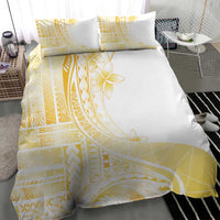 Samoa Siapo Mamanu Bedding Set Plumeria Fancy Gold Motifs