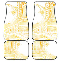 Samoa Siapo Mamanu Car Mats Plumeria Fancy Gold Motifs