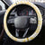 Samoa Siapo Mamanu Steering Wheel Cover Plumeria Fancy Gold Motifs