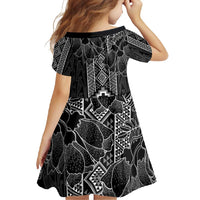 Aotearoa Taniko Pattern Family Matching Long Sleeve Bodycon Dress and Hawaiian Shirt Poutama Mix Kowhai Flowers LT7 - Polynesian Pride