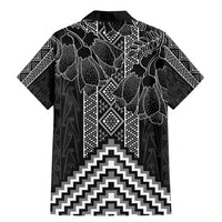 Aotearoa Taniko Pattern Family Matching Mermaid Dress and Hawaiian Shirt Poutama Mix Kowhai Flowers LT7 - Polynesian Pride