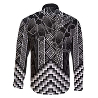 Aotearoa Taniko Pattern Family Matching Off The Shoulder Long Sleeve Dress and Hawaiian Shirt Poutama Mix Kowhai Flowers LT7 - Polynesian Pride