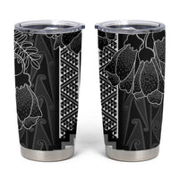 Aotearoa Taniko Pattern Tumbler Cup Poutama Mix Kowhai Flowers