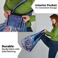 Samoa Manuia le Aso Tuto'atasi Siapo Motif Grocery Bag Warrior with Nifo Oti