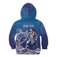 Samoa Manuia le Aso Tuto'atasi Siapo Motif Kid Hoodie Warrior with Nifo Oti