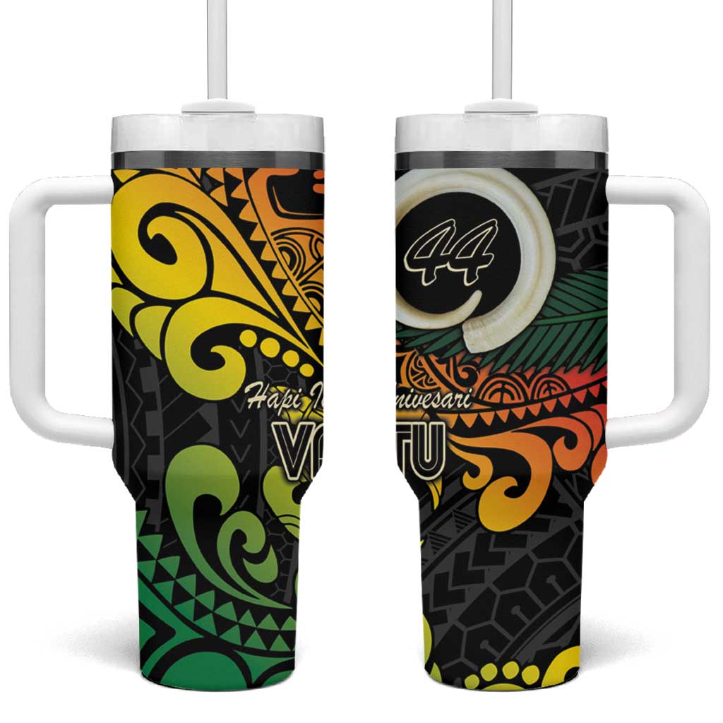 Vanuatu 44 Yia Indipendens Anivesari Tumbler With Handle Curve Style