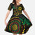 Vanuatu Personalized Aboriginal Arts Family Matching Short Sleeve Bodycon Dress and Hawaiian Shirt Turtle and Iguana Special - Polynesian Pride