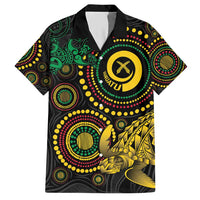 Vanuatu Personalized Aboriginal Arts Hawaiian Shirt Turtle and Iguana Special - Polynesian Pride