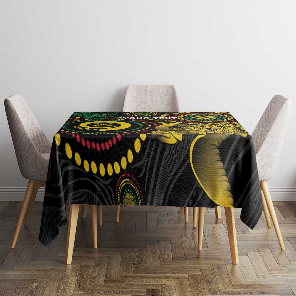 Vanuatu Personalized Aboriginal Arts Tablecloth Turtle and Iguana Special - Polynesian Pride