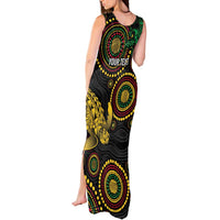 Vanuatu Personalized Aboriginal Arts Tank Maxi Dress Turtle and Iguana Special - Polynesian Pride