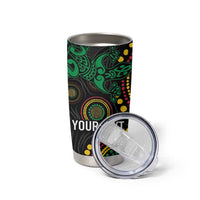 Vanuatu Personalized Aboriginal Arts Tumbler Cup Turtle and Iguana Special - Polynesian Pride