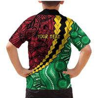 Vanuatu Personalized Tribal Family Matching Mermaid Dress and Hawaiian Shirt Aboriginal Inspired Mix Style LT7 - Polynesian Pride