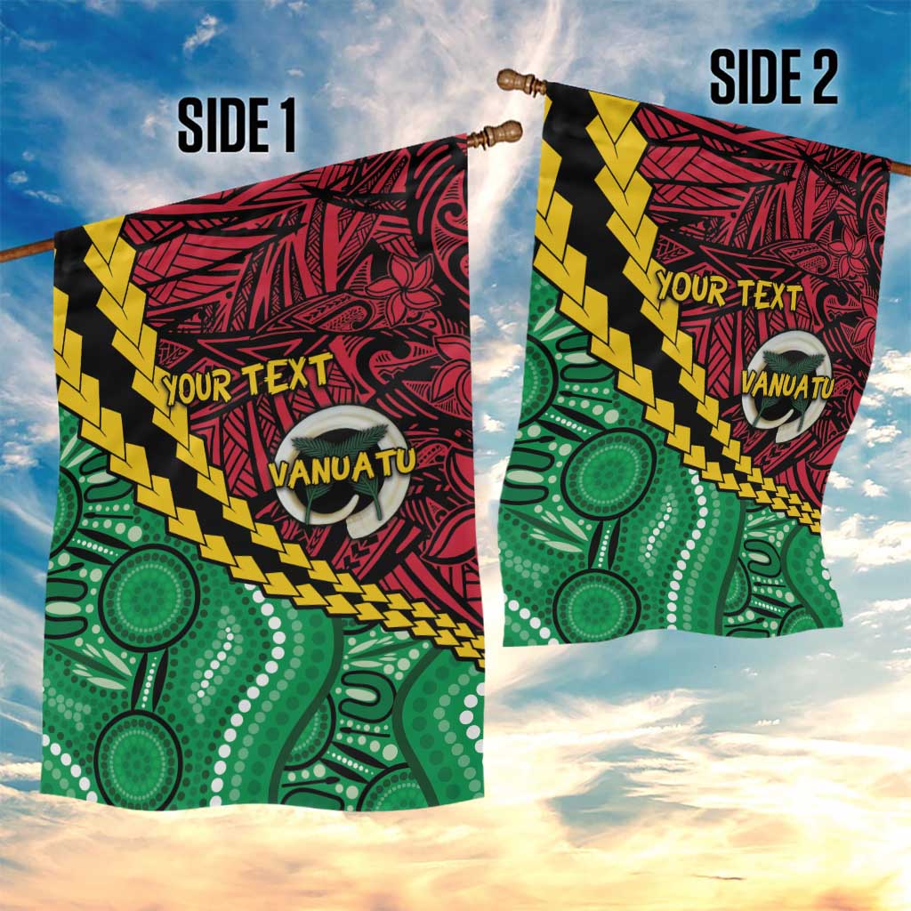 Vanuatu Personalized Tribal Garden Flag Aboriginal Inspired Mix Style - Polynesian Pride