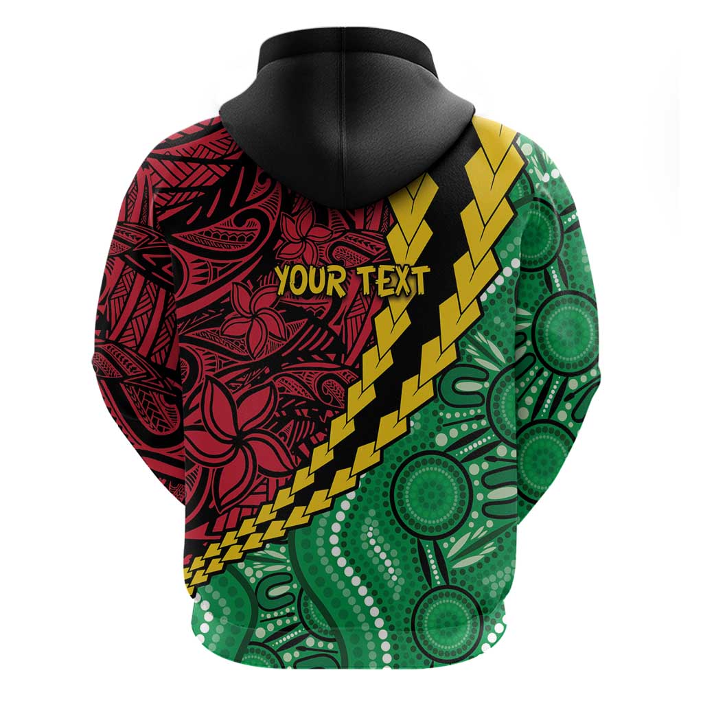 Vanuatu Personalized Tribal Hoodie Aboriginal Inspired Mix Style - Polynesian Pride