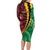 Vanuatu Personalized Tribal Long Sleeve Bodycon Dress Aboriginal Inspired Mix Style - Polynesian Pride