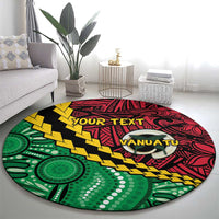 Vanuatu Personalized Tribal Round Carpet Aboriginal Inspired Mix Style - Polynesian Pride