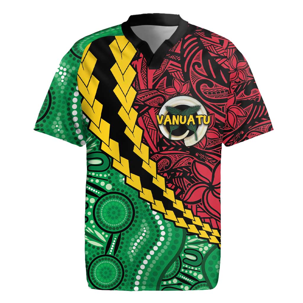 Vanuatu Personalized Tribal Rugby Jersey Aboriginal Inspired Mix Style - Polynesian Pride