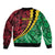 Vanuatu Personalized Tribal Sleeve Zip Bomber Jacket Aboriginal Inspired Mix Style - Polynesian Pride