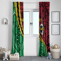 Vanuatu Personalized Tribal Window Curtain Aboriginal Inspired Mix Style - Polynesian Pride