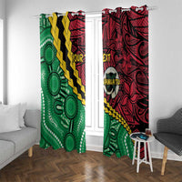Vanuatu Personalized Tribal Window Curtain Aboriginal Inspired Mix Style - Polynesian Pride