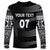 Personalised Fiji Rugby Long Sleeve Shirt Kaiviti WC 2023 Jersey Replica - Black LT7 - Polynesian Pride