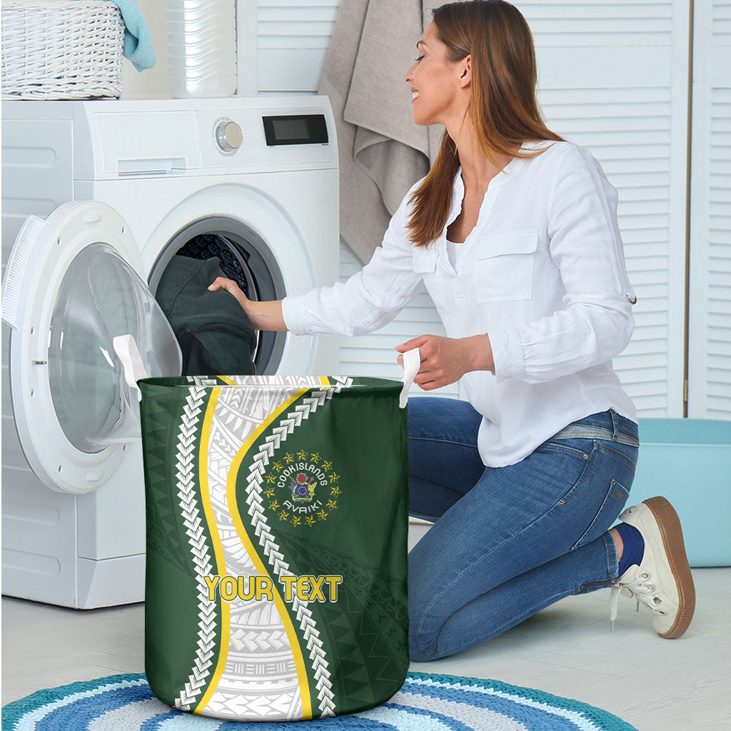 Cook Islands Rugby Personalized Avaiki Laundry Basket GO Kuki