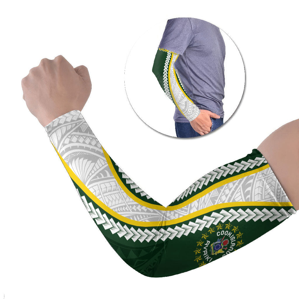 Cook Islands Rugby Personalized Avaiki Arm Sleeves GO Kuki