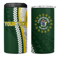 Cook Islands Rugby Personalized Avaiki 4 in 1 Can Cooler Tumbler GO Kuki