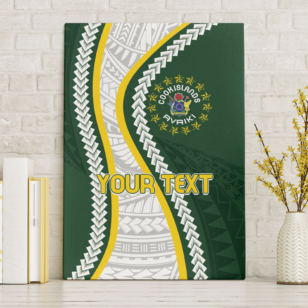 Cook Islands Rugby Personalized Avaiki Canvas Wall Art GO Kuki LT7 Without Frame Green - Polynesian Pride