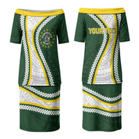 Cook Islands Rugby Personalized Avaiki Couples Matching Puletasi and Long Sleeve Button Shirt GO Kuki
