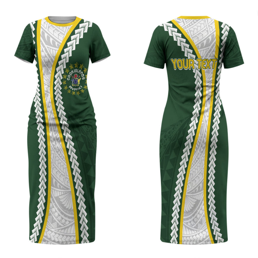 Cook Islands Rugby Personalized Avaiki Couples Matching Short Sleeve Bodycon Dress and Long Sleeve Button Shirt GO Kuki