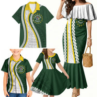 Cook Islands Rugby Personalized Avaiki Family Matching Mermaid Dress and Hawaiian Shirt GO Kuki