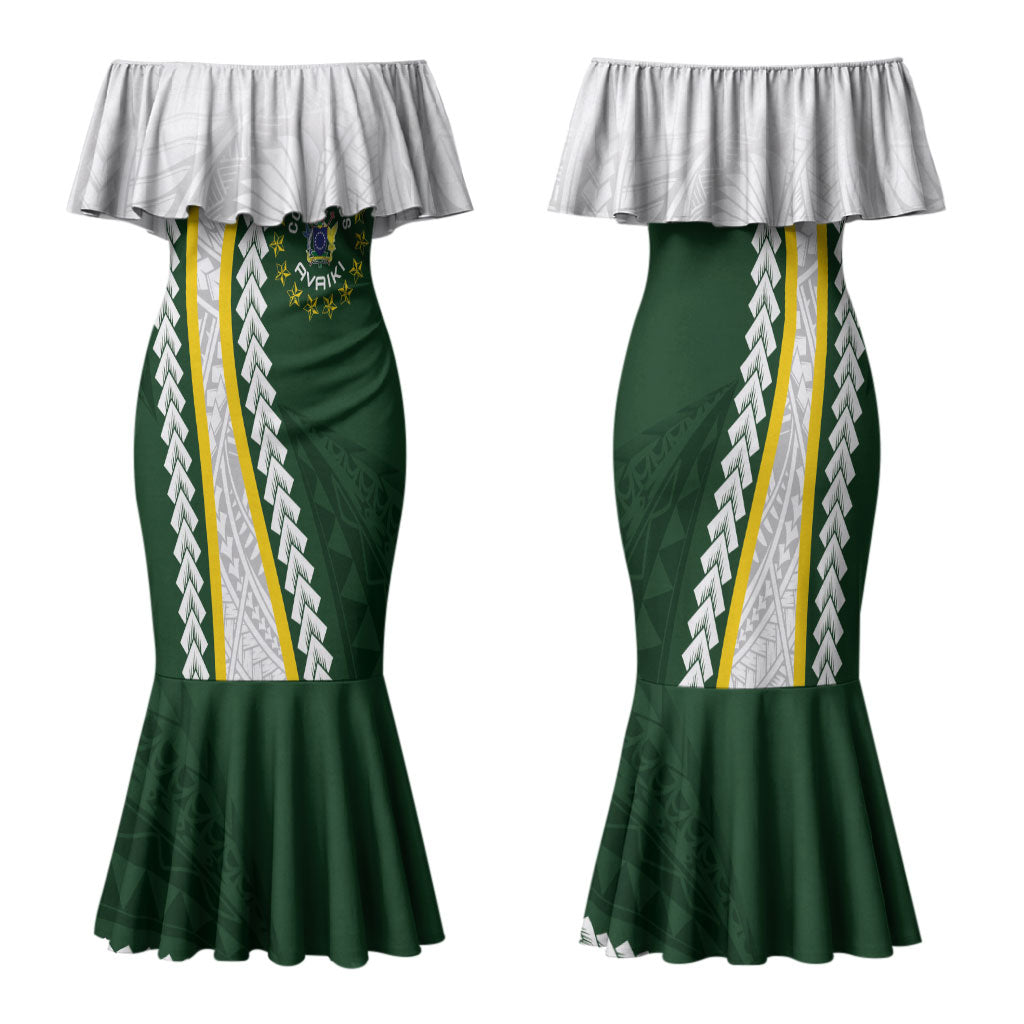 Cook Islands Rugby Personalized Avaiki Family Matching Mermaid Dress and Hawaiian Shirt GO Kuki